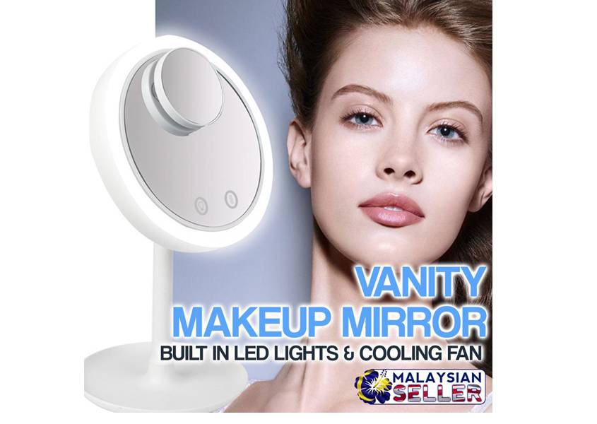 Illuminated Makeup Mirror with Fan Illuminated Makeup Mirror with Fan Beauty tools Illuminated Makeup Mirror with Fan Illuminated Makeup Mirror with Fan Beauty tools